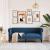 Canapea Chesterfield cu 2 locuri, albastru, material textil GartenMobel Dekor