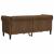 Canapea Chesterfield cu 2 locuri, maro, material textil GartenMobel Dekor
