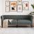 Canapea Chesterfield cu 3 locuri, gri închis, material textil GartenMobel Dekor