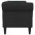 Canapea Chesterfield cu 3 locuri, negru, material textil GartenMobel Dekor