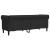 Canapea Chesterfield cu 3 locuri, negru, material textil GartenMobel Dekor