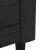 Canapea Chesterfield cu 3 locuri, negru, material textil GartenMobel Dekor