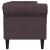Canapea Chesterfield cu 3 locuri, maro închis, material textil GartenMobel Dekor