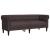 Canapea Chesterfield cu 3 locuri, maro închis, material textil GartenMobel Dekor