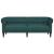 Canapea Chesterfield cu 3 locuri, verde închis, material textil GartenMobel Dekor