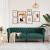 Canapea Chesterfield cu 3 locuri, verde închis, material textil GartenMobel Dekor