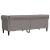 Canapea Chesterfield cu 3 locuri, gri taupe, material textil GartenMobel Dekor
