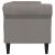 Canapea Chesterfield cu 3 locuri, gri taupe, material textil GartenMobel Dekor