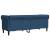 Canapea Chesterfield cu 3 locuri, albastru, material textil GartenMobel Dekor