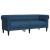 Canapea Chesterfield cu 3 locuri, albastru, material textil GartenMobel Dekor