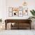 Canapea Chesterfield cu 3 locuri, maro, material textil GartenMobel Dekor