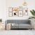 Canapea, 2 locuri, gri deschis, material textil GartenMobel Dekor