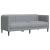 Canapea, 2 locuri, gri deschis, material textil GartenMobel Dekor