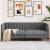 Canapea, 2 locuri, gri închis, material textil GartenMobel Dekor
