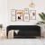 Canapea, 2 locuri, negru, material textil GartenMobel Dekor
