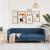 Canapea cu 2 locuri, albastru, material textil GartenMobel Dekor