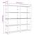 Suport depozitare 5 niveluri gri, 170x38x170 cm, lemn masiv pin GartenMobel Dekor