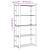 Suport depozitare 5 niveluri gri, 80x38x170 cm, lemn masiv pin GartenMobel Dekor