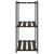Suport depozitare 3 niveluri, negru, 80x38x90cm, lemn masiv pin GartenMobel Dekor