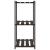 Suport depozitare 3 niveluri, negru, 60x38x90cm, lemn masiv pin GartenMobel Dekor
