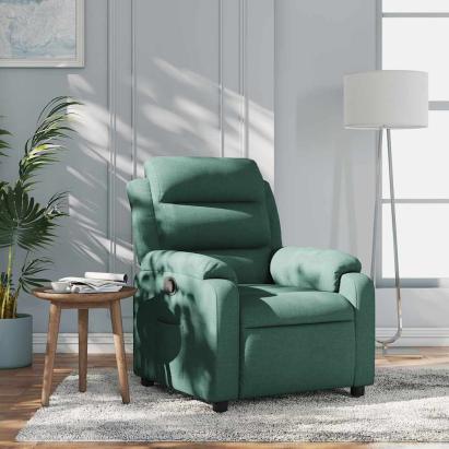 Fotoliu rabatabil, verde închis, material textil GartenMobel Dekor