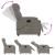 Fotoliu de masaj rabatabil, gri taupe, material textil GartenMobel Dekor