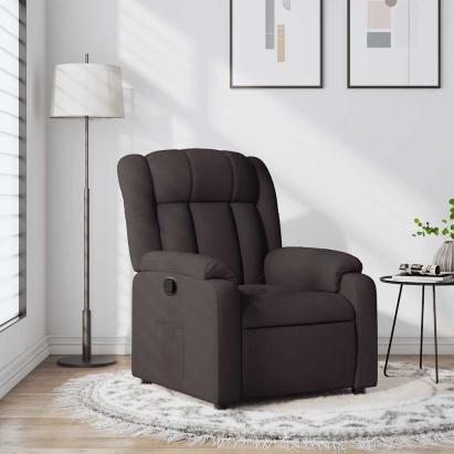 Fotoliu rabatabil, maro închis, material textil GartenMobel Dekor