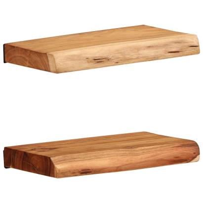 Rafturi de perete, 2 buc., 30x20x3,5 cm, lemn masiv de acacia GartenMobel Dekor