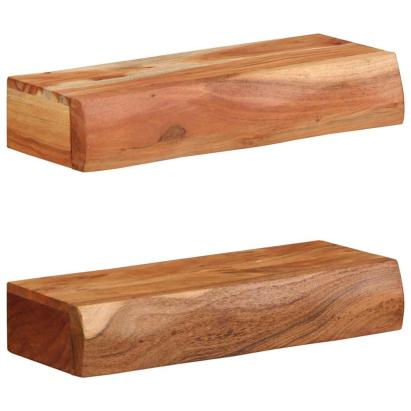 Rafturi de perete 2 buc 40x17x8 cm din lemn masiv de salcâm GartenMobel Dekor
