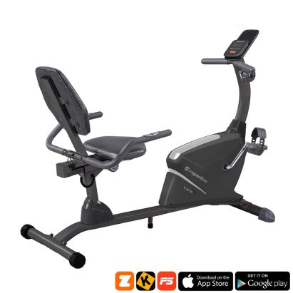 Bicicletă magnetică recumbent inSPORTline Varis cu spătar și Bluetooth