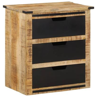 Dulap cu 3 sertare, 55x35x60 cm, lemn masiv de mango GartenMobel Dekor