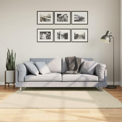 Covor HUARTE, fir scurt, moale și lavabil, crem, 160x160 cm GartenMobel Dekor