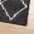 Covor pufos "PAMPLONA" fire înalte negru/crem modern 160x160 cm GartenMobel Dekor