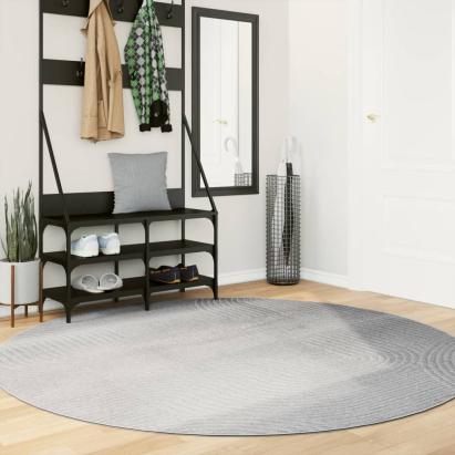 Covor IZA aspect scandinav, cu fire scurte, gri, Ø 200 cm GartenMobel Dekor
