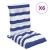 Perne de scaun spătar mic, 6 buc. dungi albastre&albe, textil GartenMobel Dekor