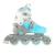Role reglabile 4in1 pentru copii Nils NH18331, albastru/gri