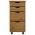 Dulap rulant cu sertare „MOSS”, maro miere, lemn masiv de pin GartenMobel Dekor