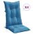 Perne scaun spătar înalt 4buc melanj albastru 120x50x7cm textil GartenMobel Dekor