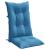 Perne scaun spătar înalt 6buc melanj albastru 120x50x7cm textil GartenMobel Dekor