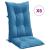 Perne scaun spătar înalt 6buc melanj albastru 120x50x7cm textil GartenMobel Dekor