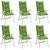 Perne scaun spătar înalt 6 buc. melanj verde 120x50x7 cm textil GartenMobel Dekor