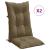 Perne scaun cu spătar înalt 2 buc. gri taupe 120x50x7 cm textil GartenMobel Dekor