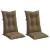 Perne scaun cu spătar înalt 2 buc. gri taupe 120x50x7 cm textil GartenMobel Dekor