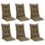 Perne scaun cu spătar înalt 6 buc. gri taupe 120x50x7 cm textil GartenMobel Dekor