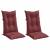 Perne scaun cu spătar înalt, 2 buc. roșu vin 120x50x7 cm textil GartenMobel Dekor