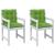 Perne scaun spătar scund 2 buc. melanj verde 100x50x7 cm textil GartenMobel Dekor