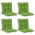 Perne scaun spătar scund 4 buc. melanj verde 100x50x7 cm textil GartenMobel Dekor