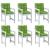 Perne scaun spătar scund 6 buc. melanj verde 100x50x7 cm textil GartenMobel Dekor