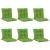 Perne scaun spătar scund 6 buc. melanj verde 100x50x7 cm textil GartenMobel Dekor