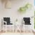 Set de perne pentru scaun cu spătar joasă 2 pcs Melanj negru GartenMobel Dekor
